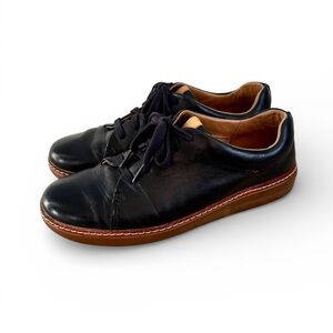 Clarks Artisan Black Leather Lace-Up Oxfords Shoes Comfort Cushion Sole Size 9.5